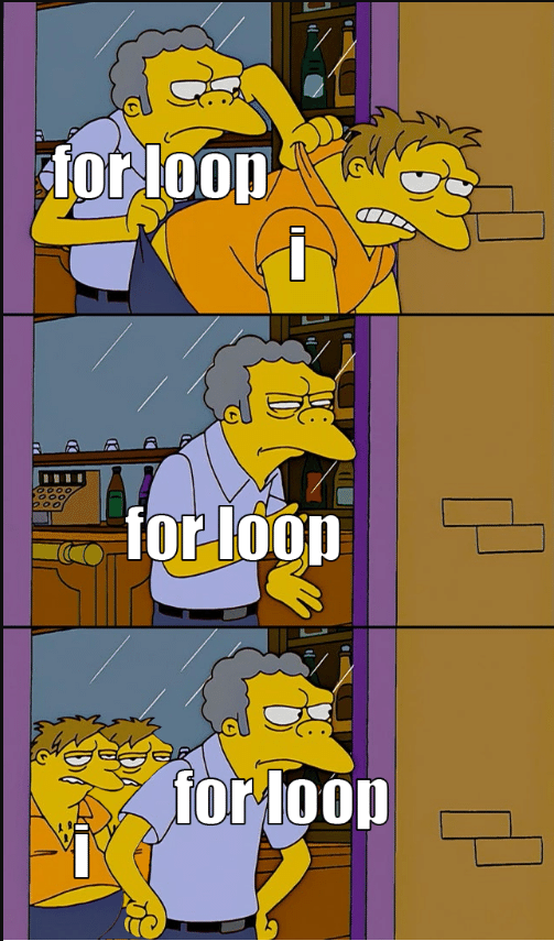 A Meme About For Loops
